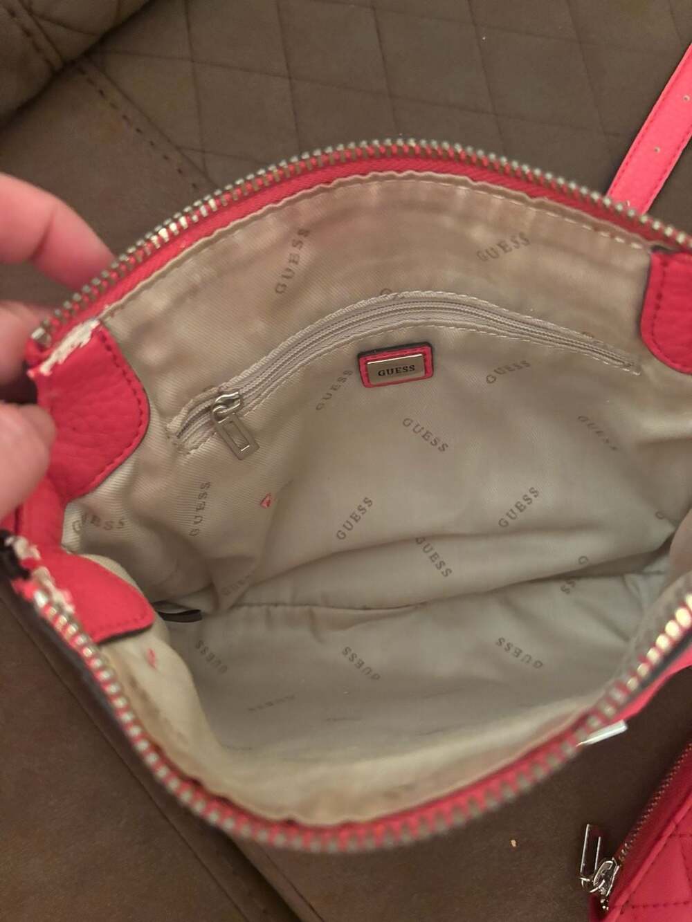 Purse Bundle Red Guess crossbody purse
Pink Bebe mini handbag with shoulder str - Picture 8 of 13